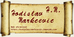 Hodislav Markčević vizit kartica